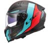 LS2 FF811 VECTOR II-06 CARBON GRID helma červená/azurová vel.M